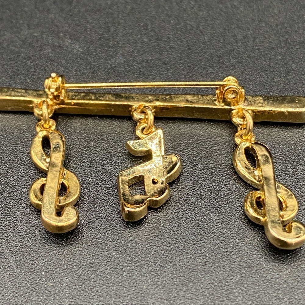 Musical Note Bar Brooch - Picture 5 of 12